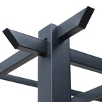 Gazebo Garden Pergola 3x3m Decorable with Black Metal Climbing Plants - Borge' Group Limited