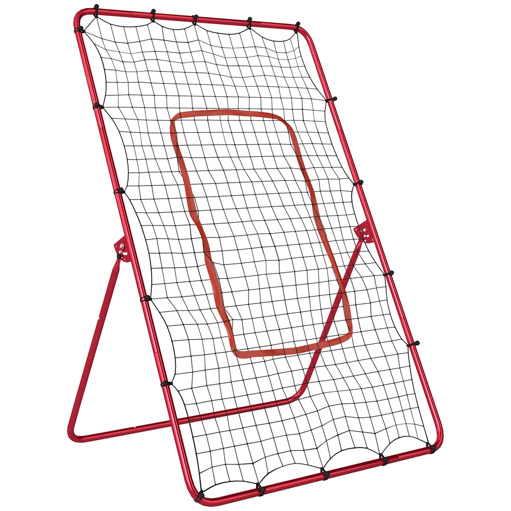 SPORTNOW Portable Baseball Rebound Net with 4 Adjustable Angles.
