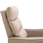 HOMCOM 160° Max Reclining Chair with Footrest, PU Leather, Wood and Steel, 65x89x100 cm, Light Brown
