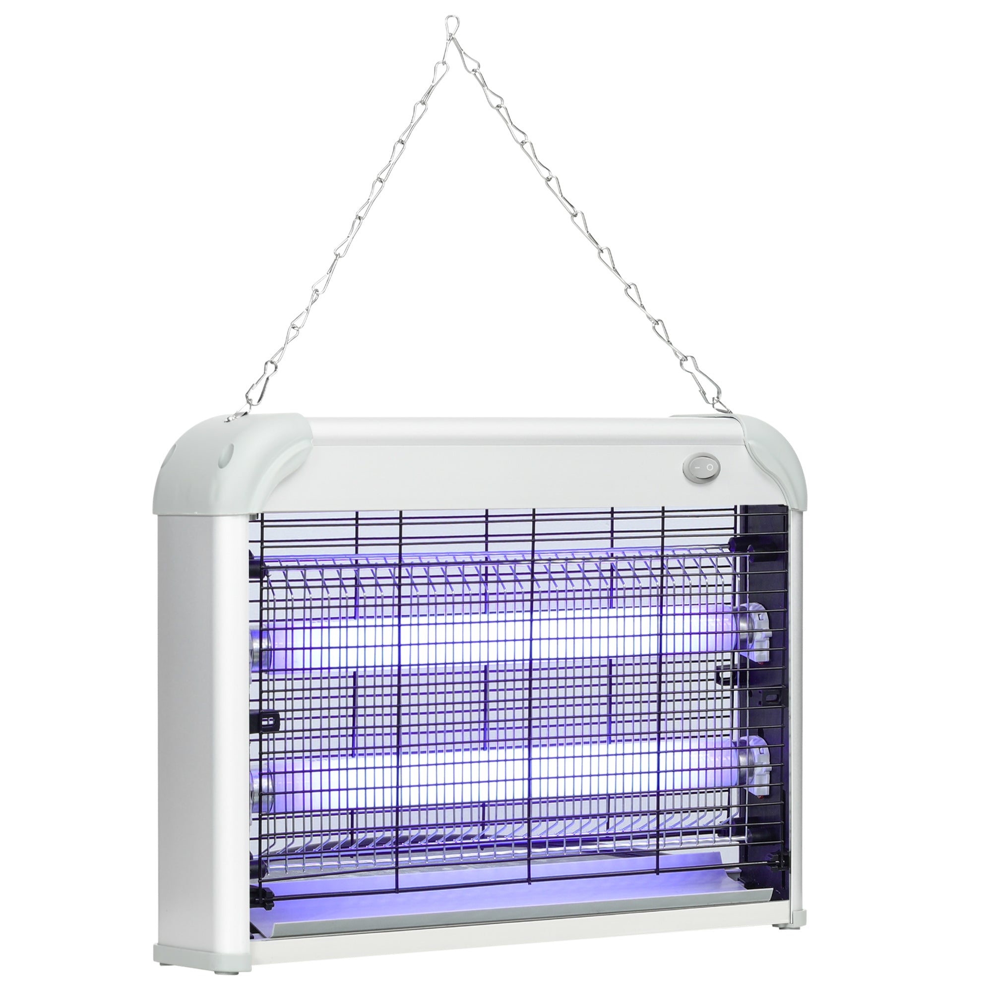 20W UV LED Mosquito Insect Zapper with Removable Tray, ABS and Metal, 39x8x28cm