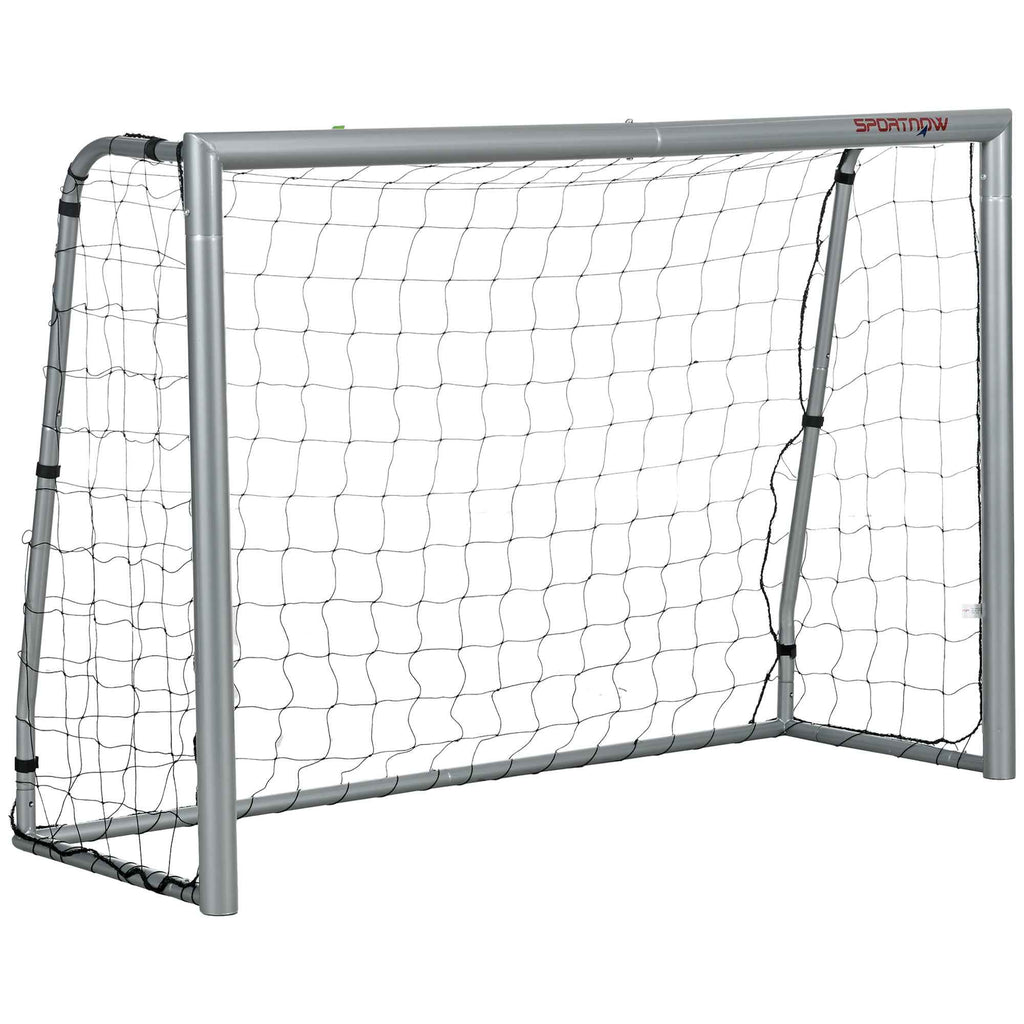 SPORTNOW Grey Football Goal 180x120x60 cm with Screws and Pegs Included, in PE and Metal