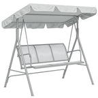 Outsunny 3-Seater Garden Swing with Removable Sun Canopy, 171x108x154 cm, Light Grey