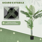 150cm Tall Indoor Artificial Areca Palm Plant with Pot, Home and Office Decoration, Green