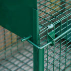 Trap Cage for Small Live Animals with Double Door and Handle, 60x18x20cm, Dark Green