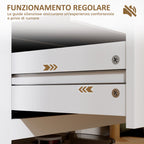 3-Drawer Bedroom Chest with Faux Leather Handles, 80x40x78.5 cm, White