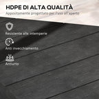 Set of 4 Base Tiles for Arm Umbrella Fillable with Water or Sand up to 80 kg, Black