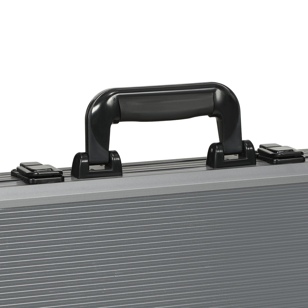 10 Player Poker Set with 400 Chips, 2 Decks of Cards, 5 Dice, Mat and Grey Case