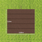 Outsunny Gazebo Pergola Roof with 10 Drainage Holes in Polyester, 250x255cm, for 3x3m Pergola, Coffee