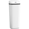 HOMCOM 50L Infrared Sensor Trash Can with 2 Opening Modes, Anti-Fingerprint Surface, White