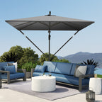 Cantilever Garden Umbrella 3x2.5 m with Crank, Tiltable and Swivel with Cover, Gray