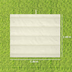 Outsunny Cream White Polyester Anti-UV Outdoor Pergola Cover with 8 Drainage Holes, 286x245 cm