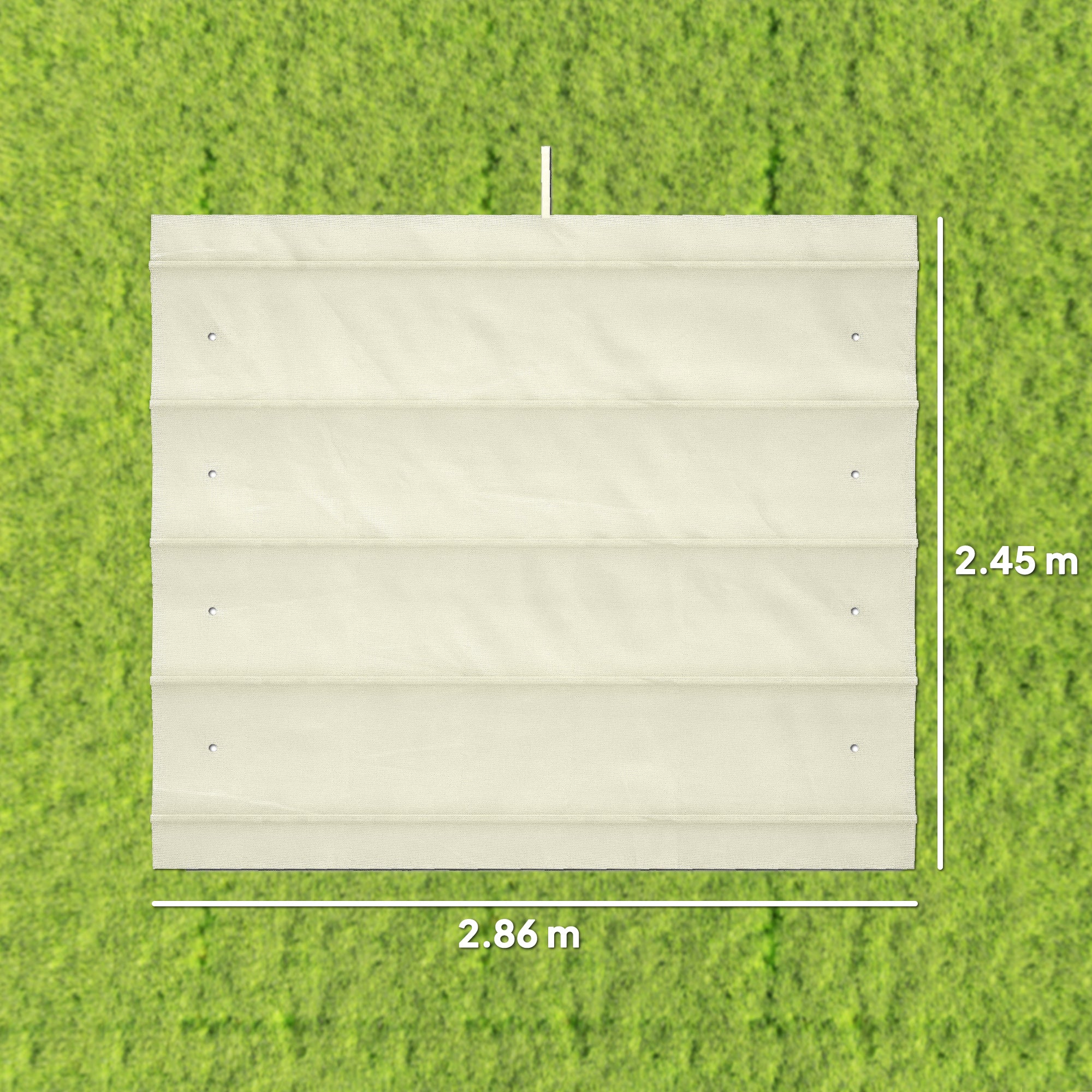 Outsunny Cream White Polyester Anti-UV Outdoor Pergola Cover with 8 Drainage Holes, 286x245 cm