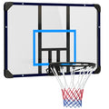 SPORTNOW Wall Basketball Hoop with Unbreakable Backboard and Steel Rim, 113x61x73 cm