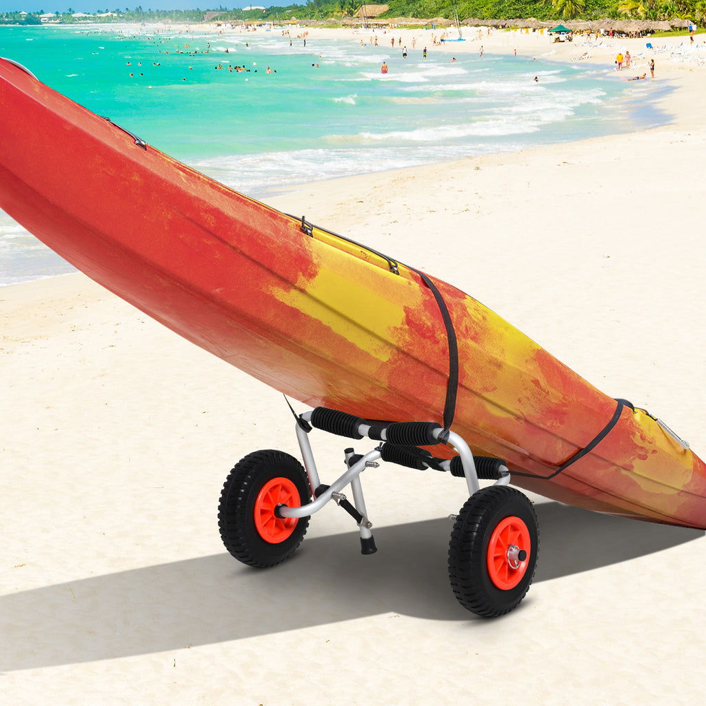 Folding Aluminum Kayak Canoe Cart with Non-Slip Pads