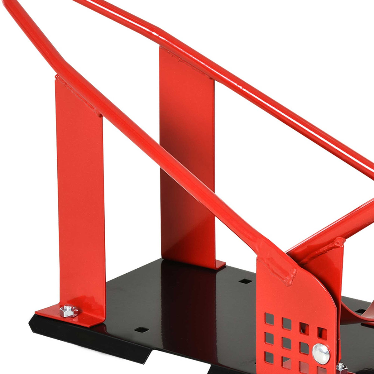 HOMCOM Metal Front Motorcycle Lift Stand for up to 450kg with Pre-Drilled Sections, 27.5x51-69x34 cm