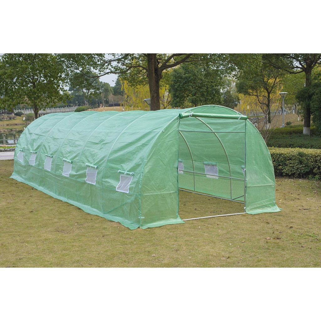 Outsunny Greenhouse Steel Pipe Garden Greenhouse, 8×3×2m - Borgè