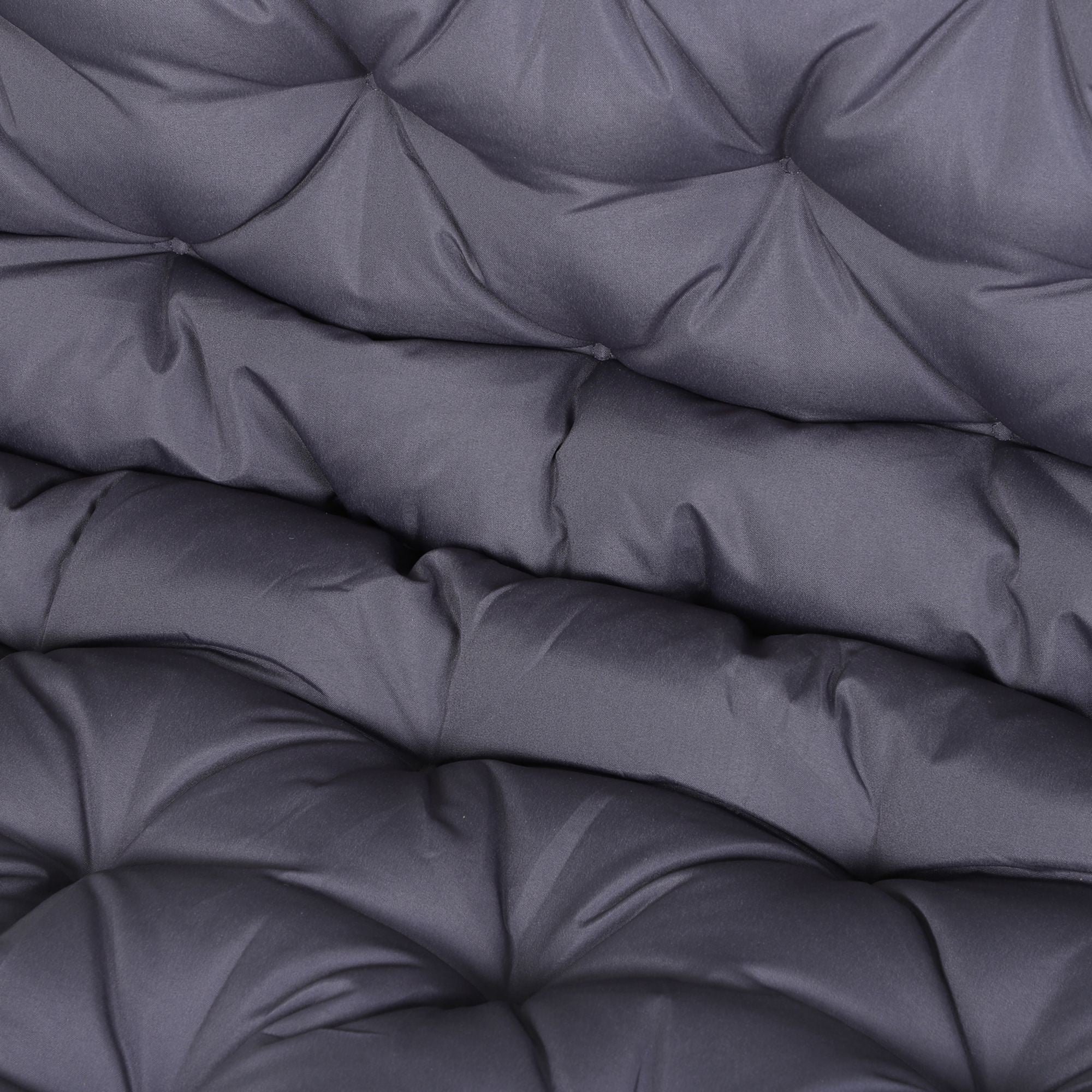 Outsunny 2-Seater Garden Cushion with Backrest for Benches and Swings, 132x110x10 cm, Dark Grey