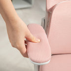 Adjustable and Reclining Office Chair with Removable Headrest, Mesh Fabric, 60x59x114-122 cm, Pink