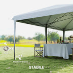 Outsunny 6x3m Pop-Up Garden Gazebo, Folding Party Tent with Carry Bag, White