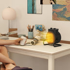 Electric Heater, Adjustable, 3-Mode, Fireproof PP and PA, 21.5 x 15.8 x 22 cm, Black