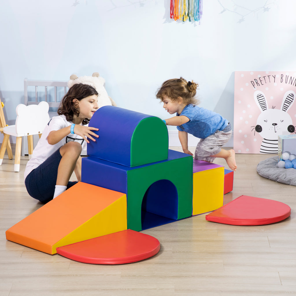 7-Block Playset for Children Ages 1-3 Years, Multi-Colour, PU and EPE, 170x130x40 cm