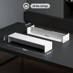 Monitor Stand with 2 Wooden Storage Compartments, 100x27x15 cm, White