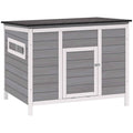 PawHut Duck House with Opening Roof, Windows and Ramp, Wooden, 93x70x72 cm, Multicolored