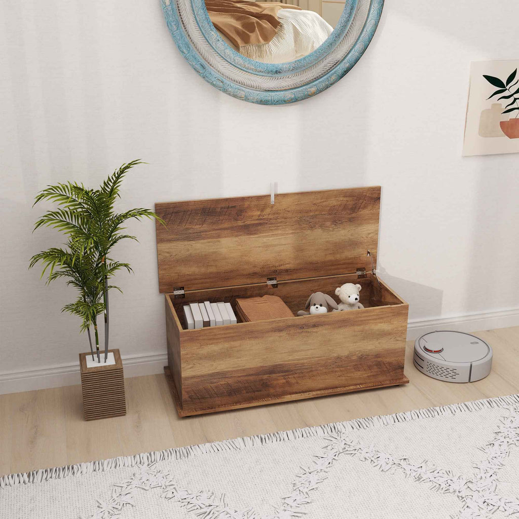 HOMCOM Multipurpose Wooden Storage Bench for Bedroom Entrance White 100x40x40cm