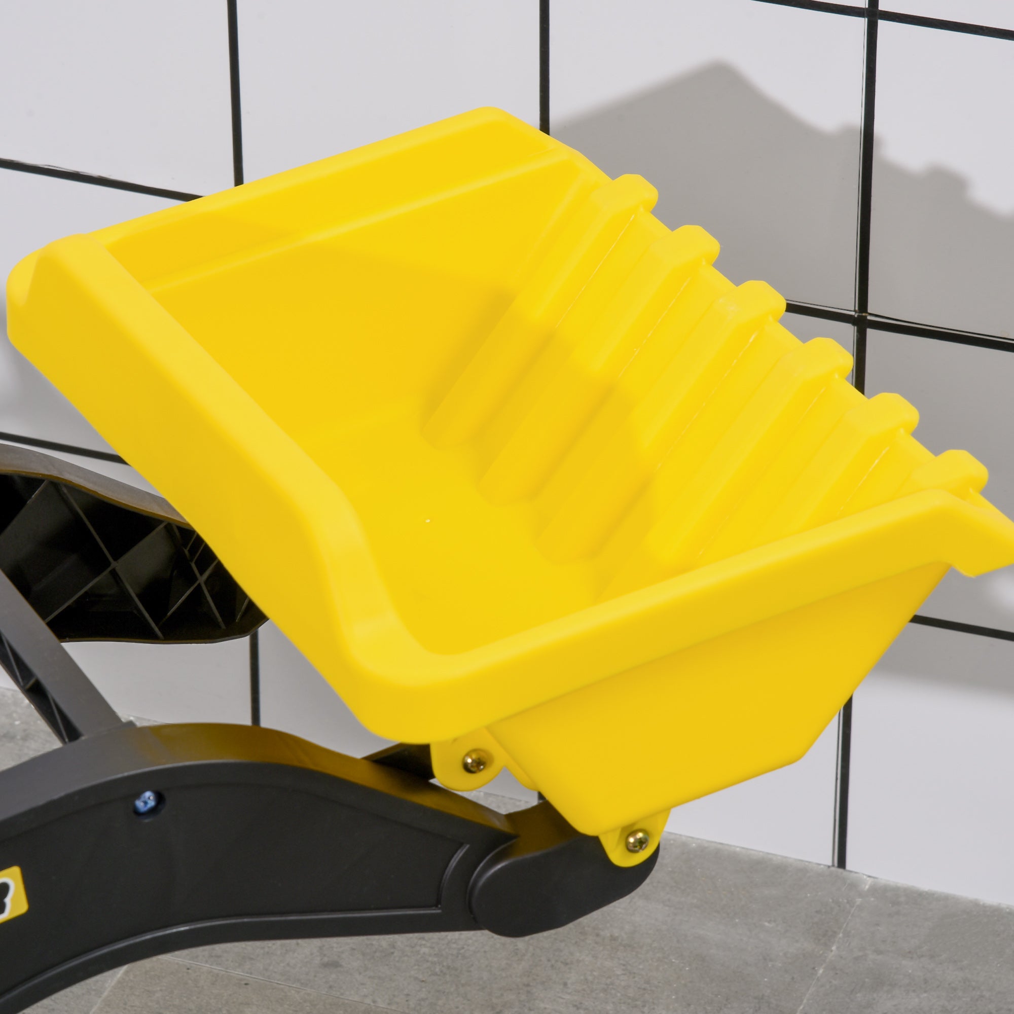 Pedal Excavator for Kids from 3 Years with Front Loader and Steering Wheel, Yellow