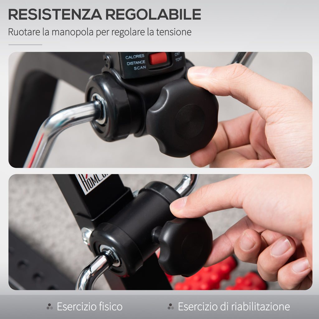 Arm and Leg Pedal Exerciser with LCD Screen, Adjustable Height and Resistance, 56x44-56x75-97 cm