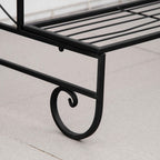 Outsunny Wrought Iron Plant Stand, 3-Tier Outdoor Plant Ladder, Black