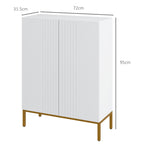 HOMCOM Mobile Shoe Rack for 15-20 Pairs of Shoes, Adjustable Shelves and Soft Closing, White - Borgè