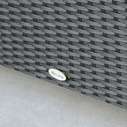 Outsunny Ousunny outdoor table in Rattan PE with tempered glass top, 85x50x39cm, black - Borgè