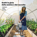Outsunny Tunnel Greenhouse with 2 Removable Poles and Mesh Doors and Windows, in Galvanized Steel and PE, 396x300x200 cm, White