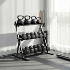SPORTNOW Weight Rack, 3-Level Adjustable Dumbbell Rack, Steel, Black