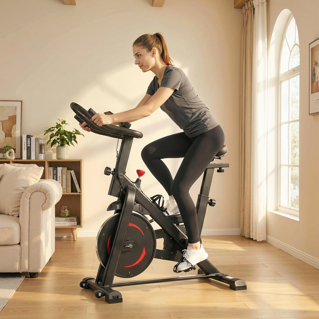 SPORTNOW Home Bike, Stationary with APP, Magnetic Resistance 0-100%