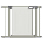 Push-Dog Gate with Automatic Closure, 75-103x76 cm, Grey