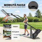 SPORTNOW Portable Outdoor Basketball Hoop, Adjustable 2.45-3.05m, Shatterproof Backboard, Hand Crank Adjustment