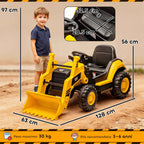 AIYAPLAY Electric Bulldozer for Kids Ages 3-6, Official Caterpillar Brand, 12V with Remote Control, Yellow
