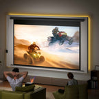 HOMCOM 120" 16:9 Motorized Projector Screen with Remote Control, Wall and Ceiling Mount, Black