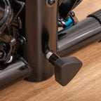 HOMCOM Stepper with LCD Monitor, Adjustable Handlebar and Elastic Bands, 55x53x118-128cm, Black and Blue - Borgè