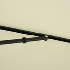 2x1.3m Rectangular Garden Umbrella with Adjustable Tilt and Aluminum Pole, Beige and Black