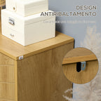 Vintage Style Multipurpose Wooden Cabinet with Two Internal Shelves, 60x30x76cm