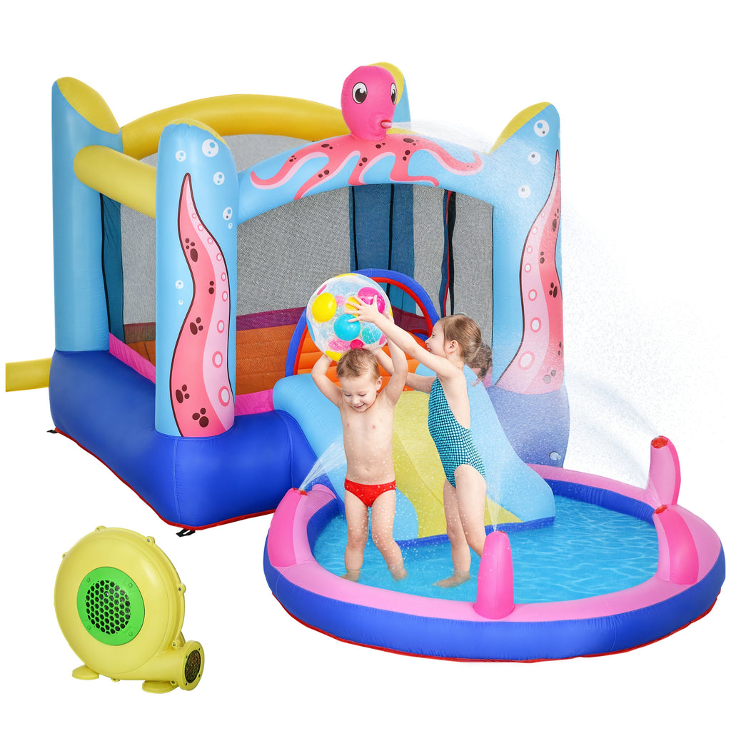 Giant Bouncy Castle for Kids Ages 3-8 with Slide, Pool and Inflator 3.6x1.75x1.8m