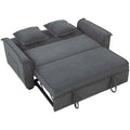 HOMCOM 3-in-1 2-Seater Sofa Bed with 3-Position Adjustable Backrest and 2 Cushions, Chenille, Dark Grey