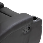 Massage Relax Chair with 8 Points, 5 Modes and 2 Intensities, Reclining with Footrest and Swivel, 84x92x109cm, Black