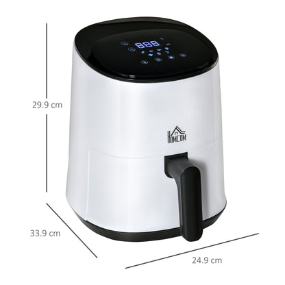 2.5L 1300W Air Fryer with 7 Menus, LED Screen and Pan, 24.9x33.9x29.9cm - Borgè