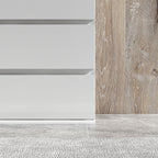 4 Drawer Wooden Chest of Drawers, Modern and Multipurpose Bedroom Dresser, 55x33x80 cm, White