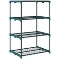 Outsunny 4-Tier Open Plant Stand in Steel and Plastic, 67x49x105 cm, Dark Green