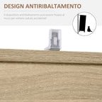 Wooden Bookcase, Multipurpose Cabinet with 3 Shelves, 4 Compartments and 2 Doors, 61.5x29.5x80cm